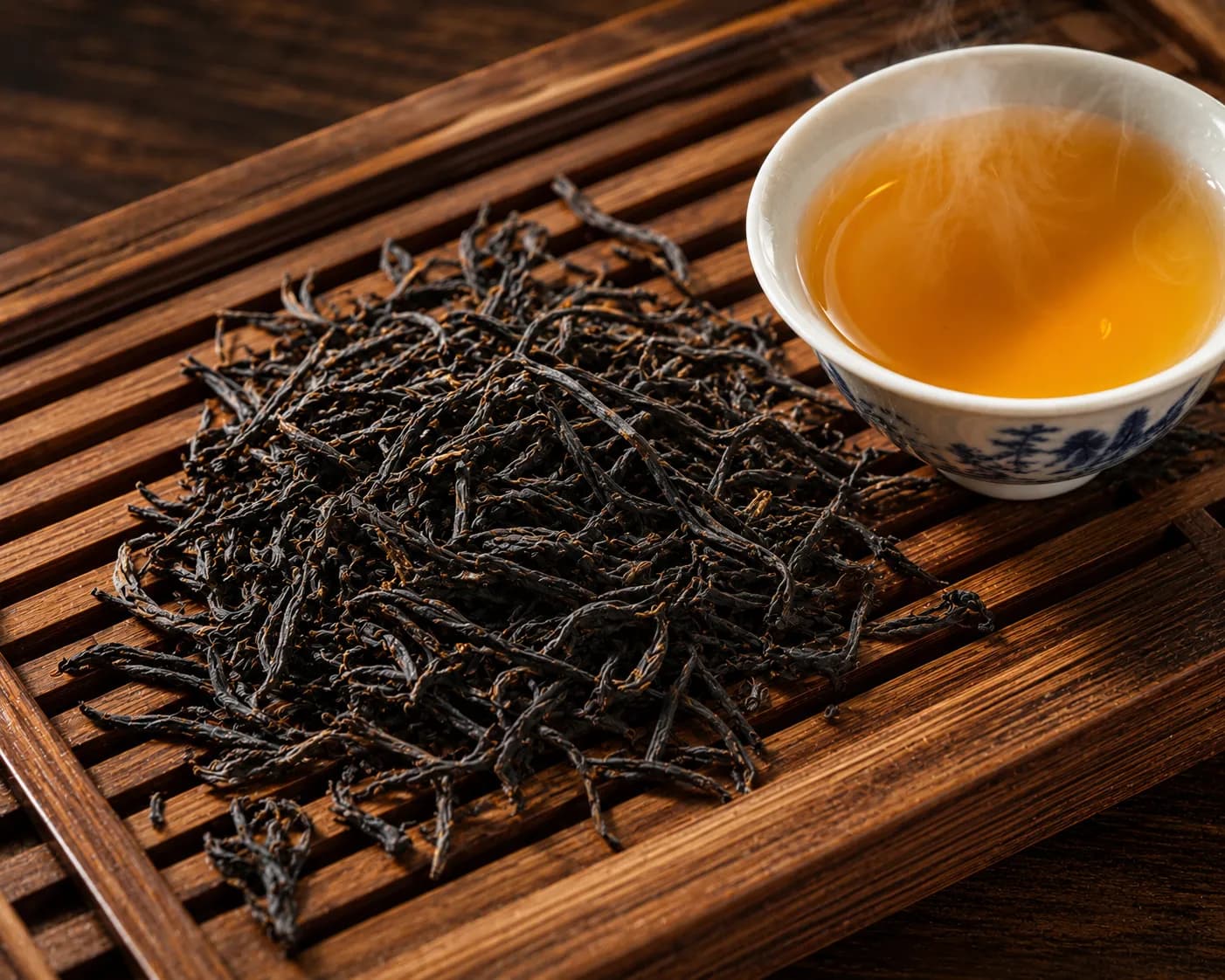 Ceylon OP (Orange Pekoe) Whole Leaf Black Tea Grade Ceylon OP Orange Pekoe tightly twisted whole black tea leaves and golden amber liquor